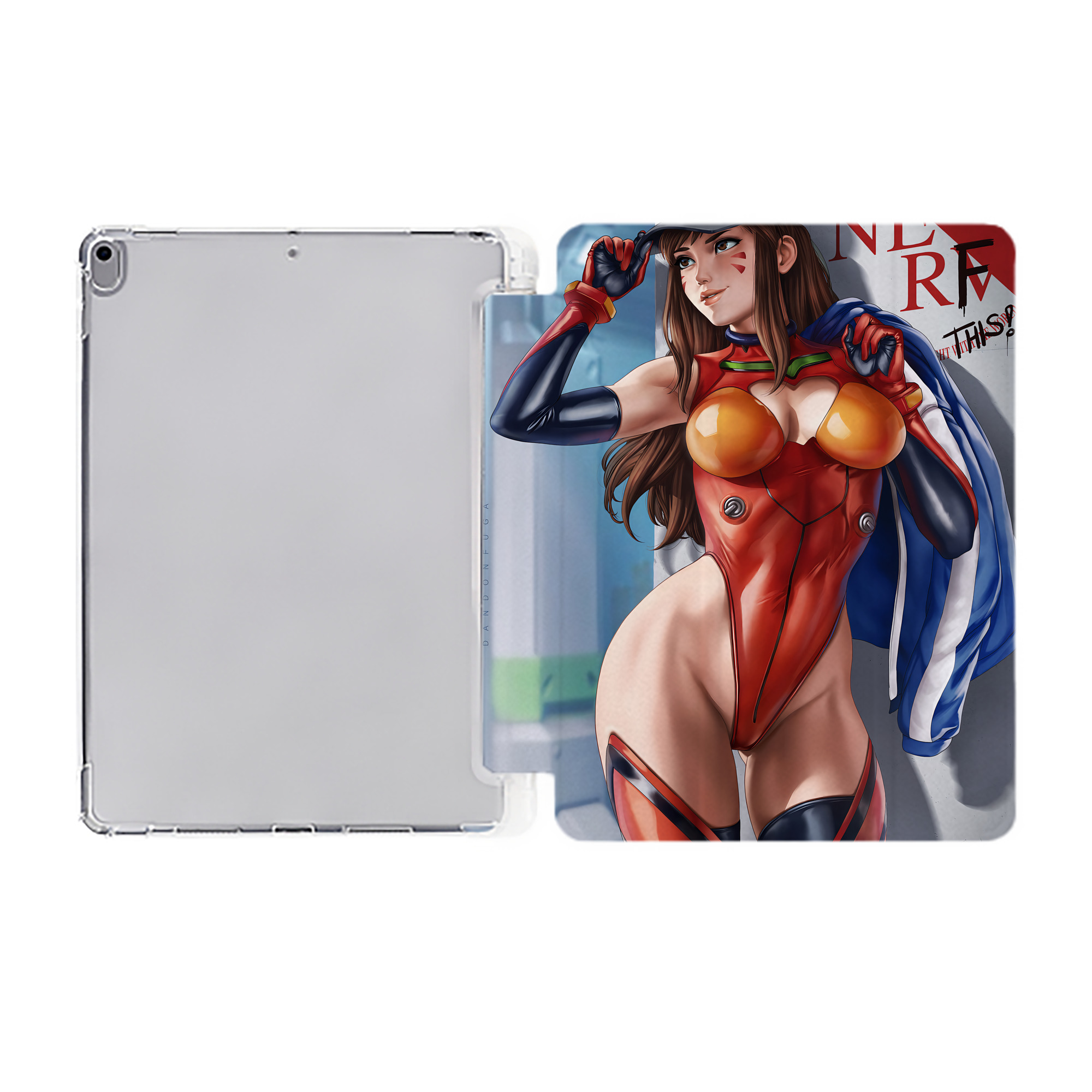 （画像用） EVA 新世紀エヴァンゲリオン IPad ケース ペン収納付き 三つ折りスタンド PUレザー×シリコン 対応機種9.5/10.5/10.9インチ